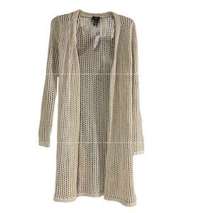 Rue21 Women's XS Long Open Knit Cardigan Sweater Orange